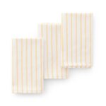 Lot de 3 torchons en coton  rayures jaune 45x70 cm