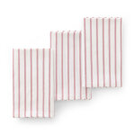 Lot de 3 torchons en coton  rayures mauve 45x70 cm