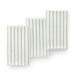 Lot de 3 torchons en coton  rayures vert 45x70 cm