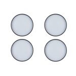 Lot de 4 assiettes plates en grès noir d28 Lot de 4 assiettes plates en grès noir d28