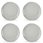 Lot de 4 assiette vert en grès 28cm Lot de 4 assiette vert en grès 28cm