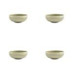 Lot de 4 bol vert en grès 12xh4cm Lot de 4 bol vert en grès 12xh4cm