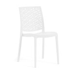 Lot de 4 chaises blanches en polypropylne renforc de fibre de verre