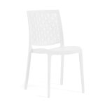 Lot de 4 chaises blanches en polypropylne renforc de fibre de verre