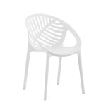 Lot de 4 chaises empilables en polypropylne renforc blanches