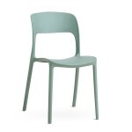 Lot de 4 chaises de jardin empilables en polypropylne vert