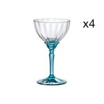 Lot de 4 coupes � champagne en verre, transparent, 24 cl