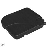 Lot de 4 dalles carrées en plastique noir Lot de 4 dalles carrées en plastique noir