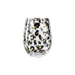 Lot de 4 gobelets en verre 52cl motif lopard