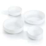 Lot de 4 plats de cuisson ronds en opale culinaire (2x18cm et 2x22cm)