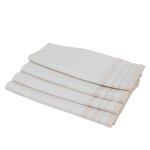 Lot de 4 serviettes de table coton blanc & lin 45x45