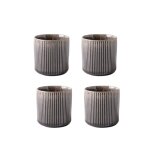 Lot de 4 tasses en grès marron Lot de 4 tasses en grès marron