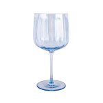 Lot de 4 verres � pied en verre 49cl bleus
