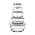 Lot de 5 botes en verre