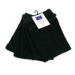 Lot de 5 gants de toilette noir 15x21cm