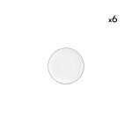 Lot de 6 assiettes blanc en porcelaine 26, 5cm