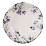 Lot de 6 assiettes creuses 19 cm multicolores en faence
