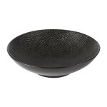 Lot de 6 assiettes creuses 19 cm noir en grès Lot de 6 assiettes creuses 19 cm noir en grès