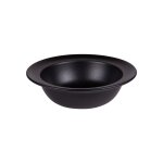 Lot de 6 assiettes creuses 19 cm noir en grès Lot de 6 assiettes creuses 19 cm noir en grès