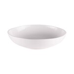 Lot de 6 assiettes creuses 20, 5 cm blanches en porcelaine