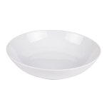 Lot de 6 assiettes creuses 21 cm blanches en porcelaine