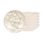 Lot de 6 assiettes creuse 22 cm vert en grs