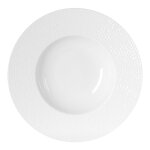 Lot de 6 assiettes creuses 23 cm blanches en porcelaine