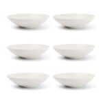 Lot de 6 assiette creuse blanc en porcelaine 21xh5cm