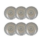 Lot de 6 assiettes creuses en porcelaine 21cm