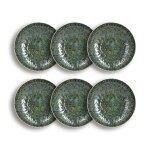 Lot de 6 assiettes creuses en porcelaine 21cm