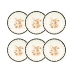 Lot de 6 assiettes creuses en porcelaine blanche 21cm