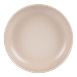 Lot de 6 assiettes creuses sable 22 cm beige en grès Lot de 6 assiettes creuses sable 22 cm beige en grès