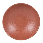 Lot de 6 assiettes creuses terra 19 cm orange en grès Lot de 6 assiettes creuses terra 19 cm orange en grès