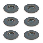 Lot de 6 assiette creuse vert en porcelaine 24 / 11xh3, 5cm