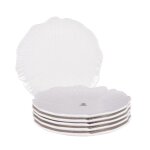 Lot de 6 assiettes � dessert 20 cm blanches en porcelaine