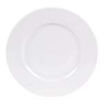 Lot de 6 assiettes � dessert 21 cm blanches en porcelaine