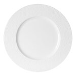 Lot de 6 assiettes  dessert 21 cm blanches en porcelaine