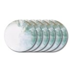 Lot de 6 assiettes  dessert 21 cm bleuses en grs