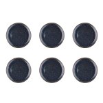 Lot de 6 assiettes à dessert en grès bleu d21. 5 Lot de 6 assiettes à dessert en grès bleu d21. 5