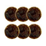 Lot de 6 assiettes  dessert en porcelaine marron 20cm