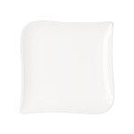 Lot de 6 assiettes melody 12x12 cm blanches en porcelaine