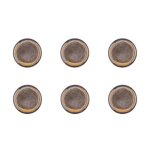 Lot de 6 assiettes  pain en grs marron d16. 5