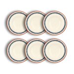 Lot de 6 assiettes  ptes en faence blanche 28cm