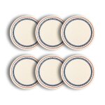 Lot de 6 assiettes  pizza en faence blanche 32cm