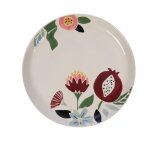 Lot de 6 assiettes plates 25 cm multicolores en grs