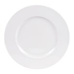 Lot de 6 assiettes plates 27 cm blanches en porcelaine