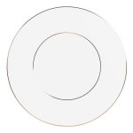 Lot de 6 assiettes plates 27 cm blanches en porcelaine