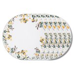 Lot de 6 assiettes plates 27 cm multicolores en grès Lot de 6 assiettes plates 27 cm multicolores en grès