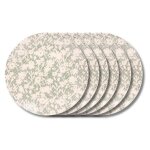 Lot de 6 assiettes plates 27 cm vertses en grs