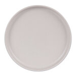 Lot de 6 assiettes plates crme 28 cm beiges en grs